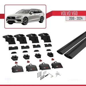Volvo V60 2019 ve Sonrası ile uyumlu ACE-2 Ara Atkı Tavan Barı SİYAH - Görsel 4