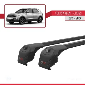 Volkswagen T-CROSS (C11) 2019 ve Sonrası ile uyumlu ACE-2 Ara Atkı Tavan Barı SİYAH thumb 3