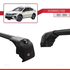 Volkswagen TAIGO 2021 ve Sonrası ile uyumlu ACE-2 Ara Atkı Tavan Barı SİYAH thumb 4