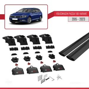 Volkswagen Passat VARIANT (B8) 2015-2023 Arası ile uyumlu ACE-2 Ara Atkı Tavan Barı SİYAH - Görsel 4