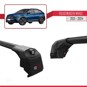 Volkswagen NIVUS 2021 ve Sonrası ile uyumlu ACE-2 Ara Atkı Tavan Barı SİYAH thumb 4