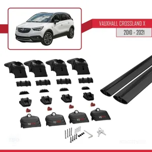 Vauxhall CROSSLAND X 2017-2020 Arası ile uyumlu ACE-2 Ara Atkı Tavan Barı SİYAH thumb 4