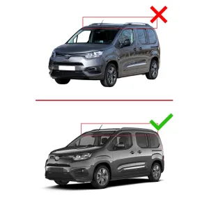Toyota Proace City Verso 2023 ve Sonrası ile uyumlu ACE-2 Ara Atkı Tavan Barı SİYAH thumb 2