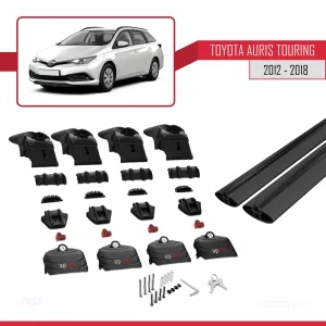 Toyota Auris TOURING SPORTS (E180) 2012-2018 Arası ile uyumlu ACE-2 Ara Atkı Tavan Barı SİYAH thumb 4
