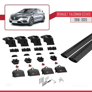 Renault Talisman Estate 2016-2023 Arası ile uyumlu ACE-2 Ara Atkı Tavan Barı SİYAH - Görsel 4
