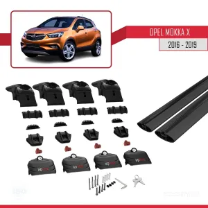 Opel MOKKA X 2016-2020 Arası ile uyumlu ACE-2 Ara Atkı Tavan Barı SİYAH - Görsel 4