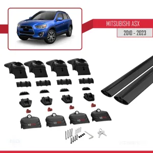 Mitsubishi ASX / RVR (MK3) 2010-2023 Arası ile uyumlu ACE-2 Ara Atkı Tavan Barı SİYAH - Görsel 4
