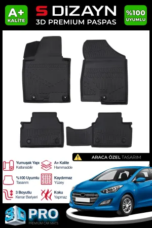 Hyundai i30 2011-2017 (GD) uyumlu 3D Pro Havuzlu Paspas 2012-2016 A+ Kalite modelleri Oto Aksesuar Shop'de. Kaliteli malzeme, hızlı kargo ve güvenli
