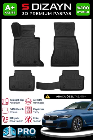 BMW 5 Serisi 2017-2023 (G30) uyumlu G30 3D Pro Havuzlu Paspas 2017-2023 A+ Kalite modelleri Oto Aksesuar Shop'de. Kaliteli malzeme, hızlı kargo ve güvenli