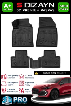 Renault Clio 2023-Günümüz (B7) uyumlu 6 3D Pro Havuzlu Paspas 2025 Üzeri A+ Kalite modelleri Oto Aksesuar Shop'de. Kaliteli malzeme, hızlı kargo ve güvenli