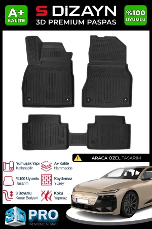 Audi A6 2018-Günümüz (C8) uyumlu E-Tron 3D Pro Havuzlu Paspas 2025 Üzeri A+ Kalite modelleri Oto Aksesuar Shop'de. Kaliteli malzeme, hızlı kargo ve güvenli