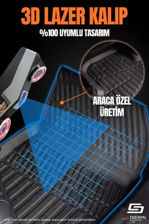 Drs Tuning VW Golf 7 3D Pro Havuzlu Paspas ve Bagaj Havuzu Seti (2'li SET) 2012-2020 A+ Kalite - Görsel 4