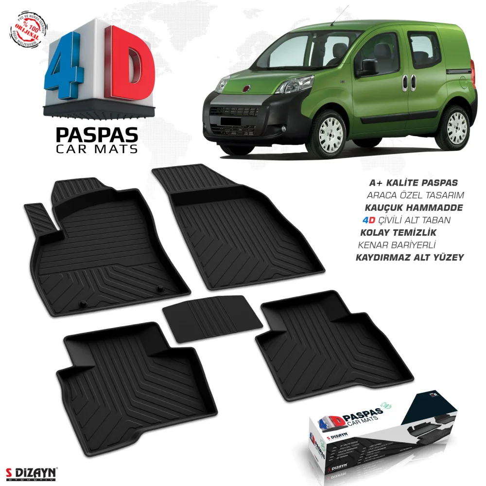 Drs Tuning Fiat Fiorino 4D Havuzlu Paspas Siyah 2008-2017 A+Kalite