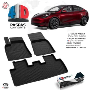 Drs Tuning Tesla Model Y 4D Havuzlu Paspas 2020 Üzeri A+ Kalite