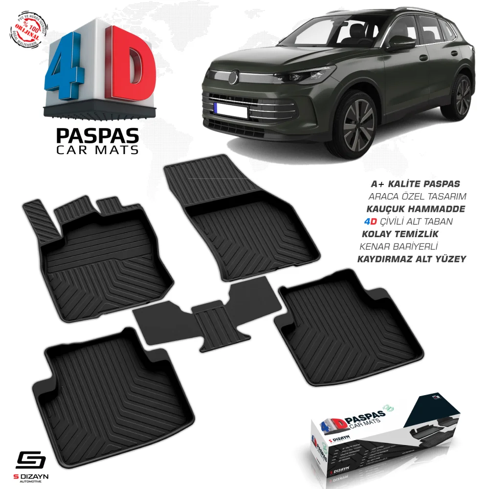 Drs Tuning VW Tiguan 3 4D Havuzlu Paspas 2024 Üzeri A+ Kalite