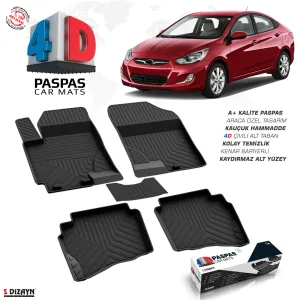 Hyundai Accent Blue Rb 4D Havuzlu Paspas 2011-2017 A+Kalite