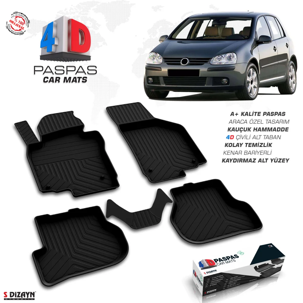 Drs Tuning VW Golf 5 4D Havuzlu Paspas 2004-2008 A+Kalite