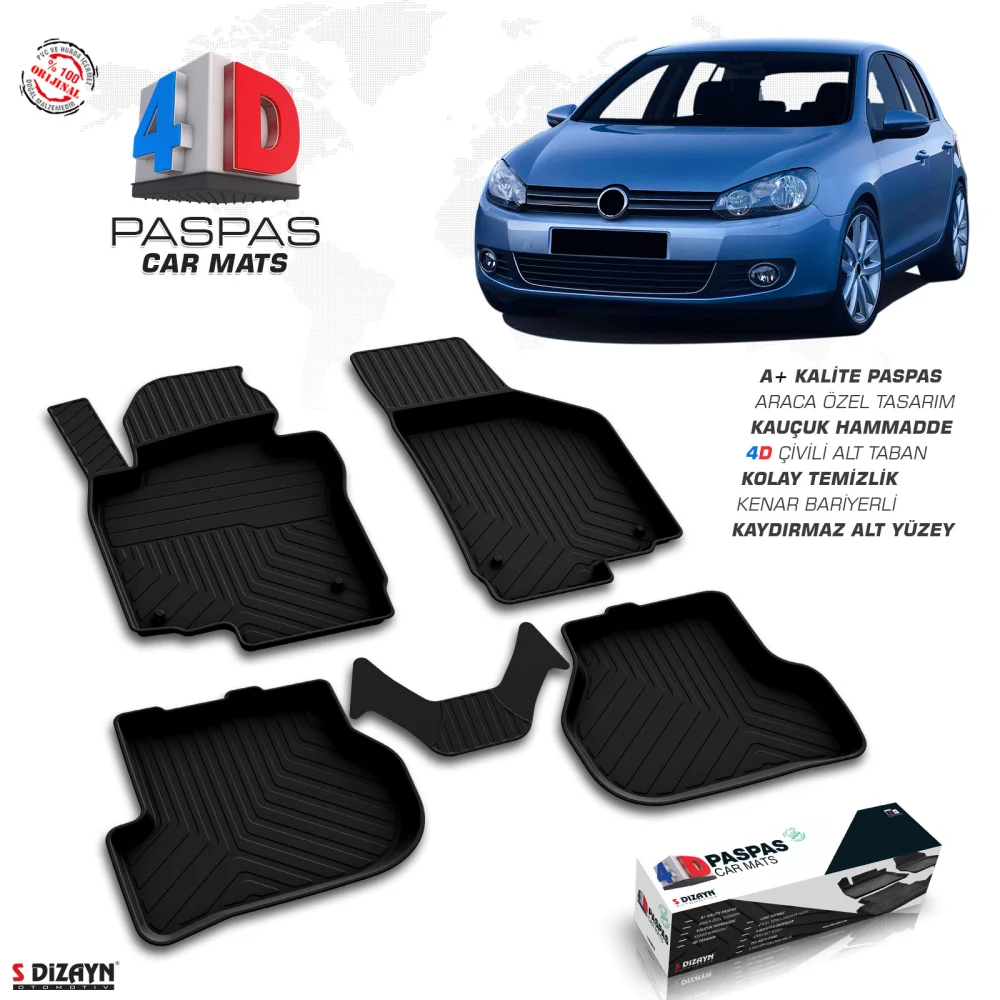 Drs Tuning VW Golf 6 4D Havuzlu Paspas 2010-2013 A+Kalite