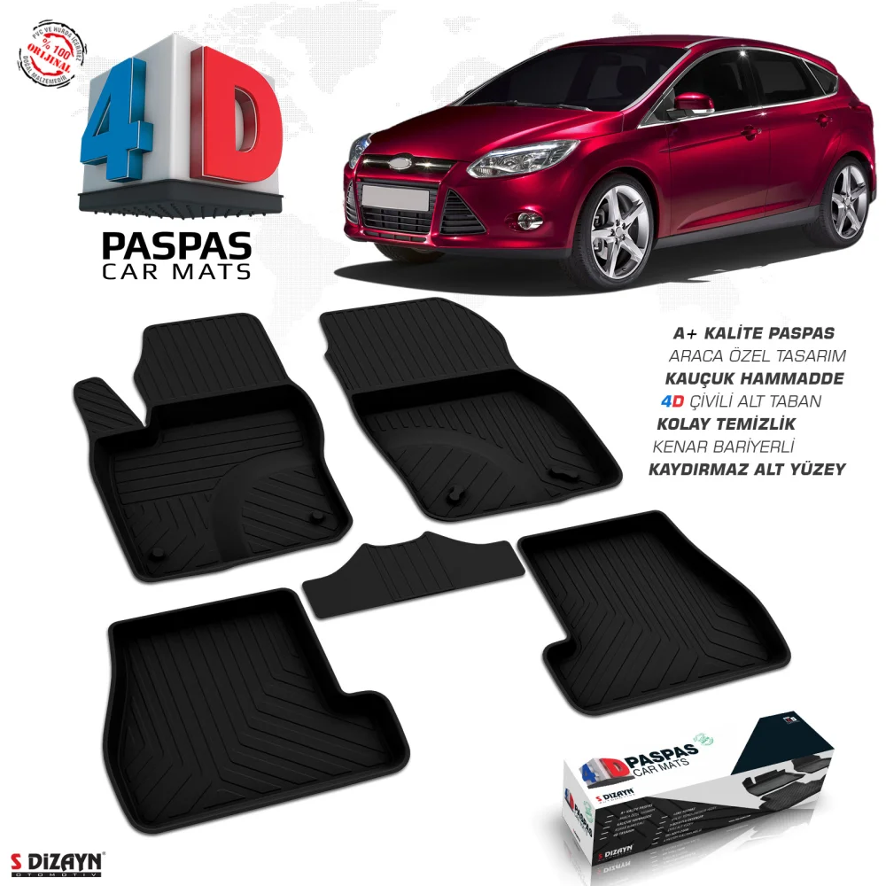 Drs Tuning Ford Focus 3 HB 4D Havuzlu Paspas 2011-2014 A+Kalite