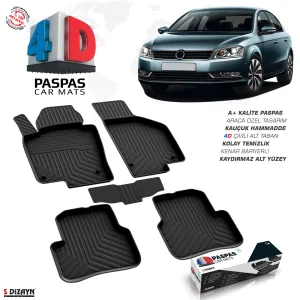 Drs Tuning Vw Passat B7 4D Havuzlu Paspas 2011-2014 A+Kalite