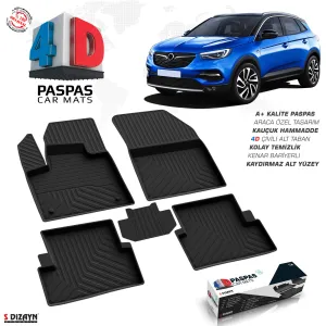 Drs Tuning Opel Grandland X 4D Havuzlu Paspas 2017-2024