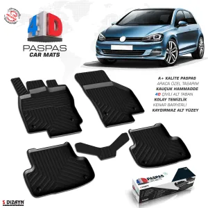 Drs Tuning Vw Golf 7 4D Havuzlu Paspas 2013-2020 A+Kalite