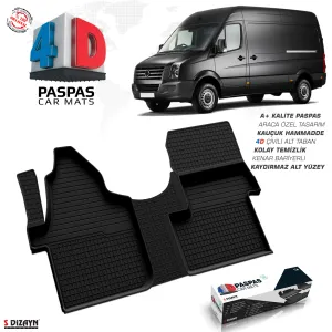 Volkswagen Crafter 4D Havuzlu Paspas 2006 Üzeri Ön Tek Koltuk