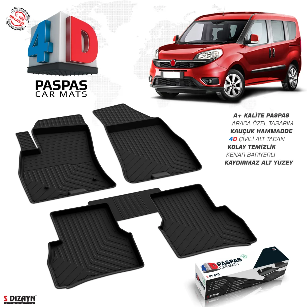 Drs Tuning Fiat Doblo 4D Havuzlu Paspas 2010 ve Üzeri A+Kalite