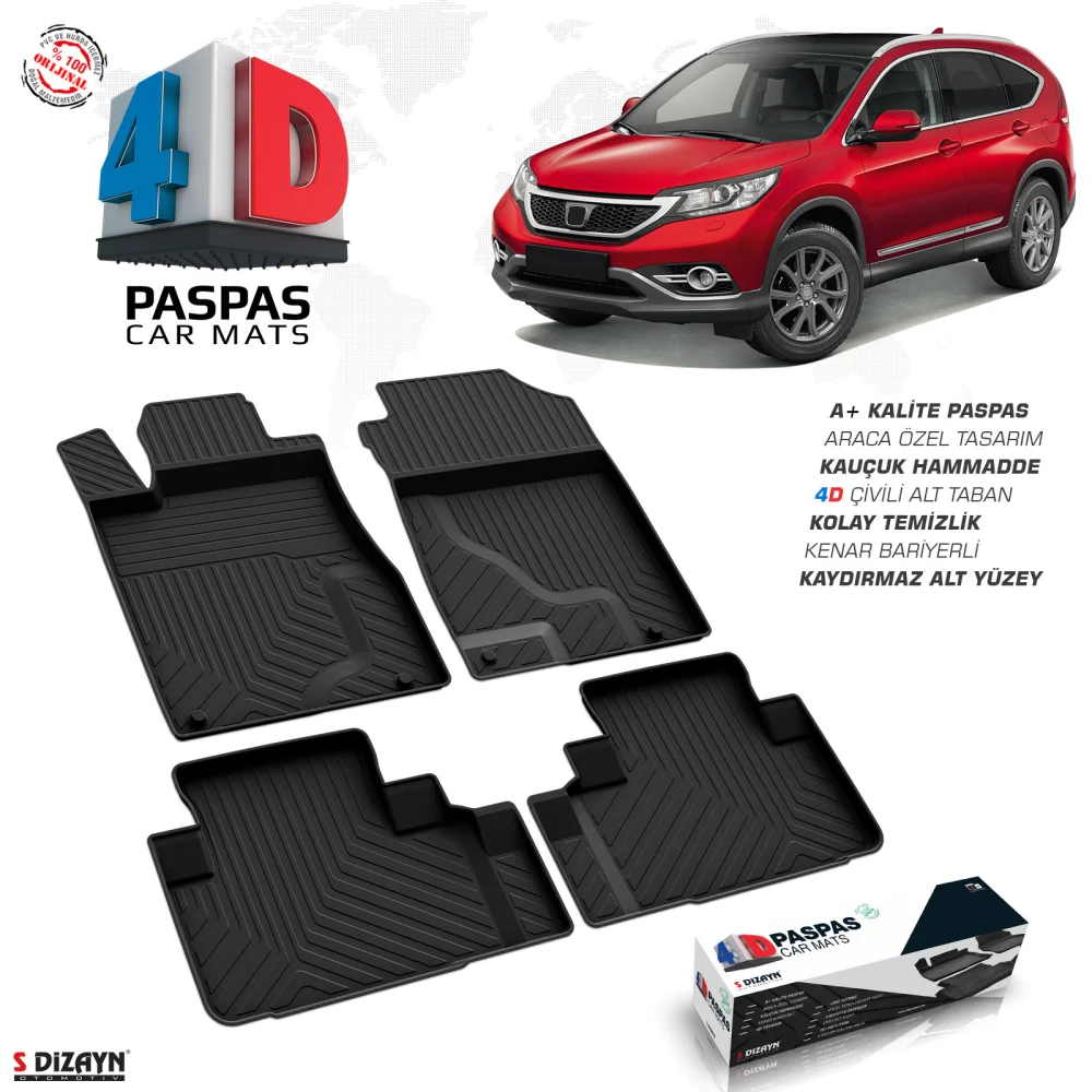 Drs Tuning Honda CR-V 4D Havuzlu Paspas 2012-2018 A+Kalite