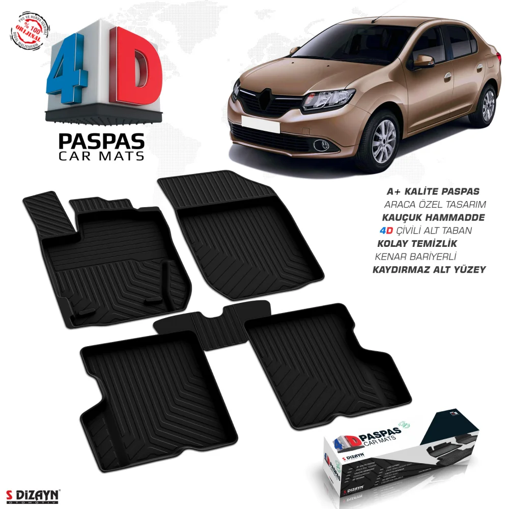 Drs Tuning Renault Symbol 3 4D Havuzlu Paspas A+Kalite 2013-2017