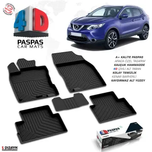 Drs Tuning Nissan Qashqai 2 4D Havuzlu Paspas 2014-2021 A+Kalite