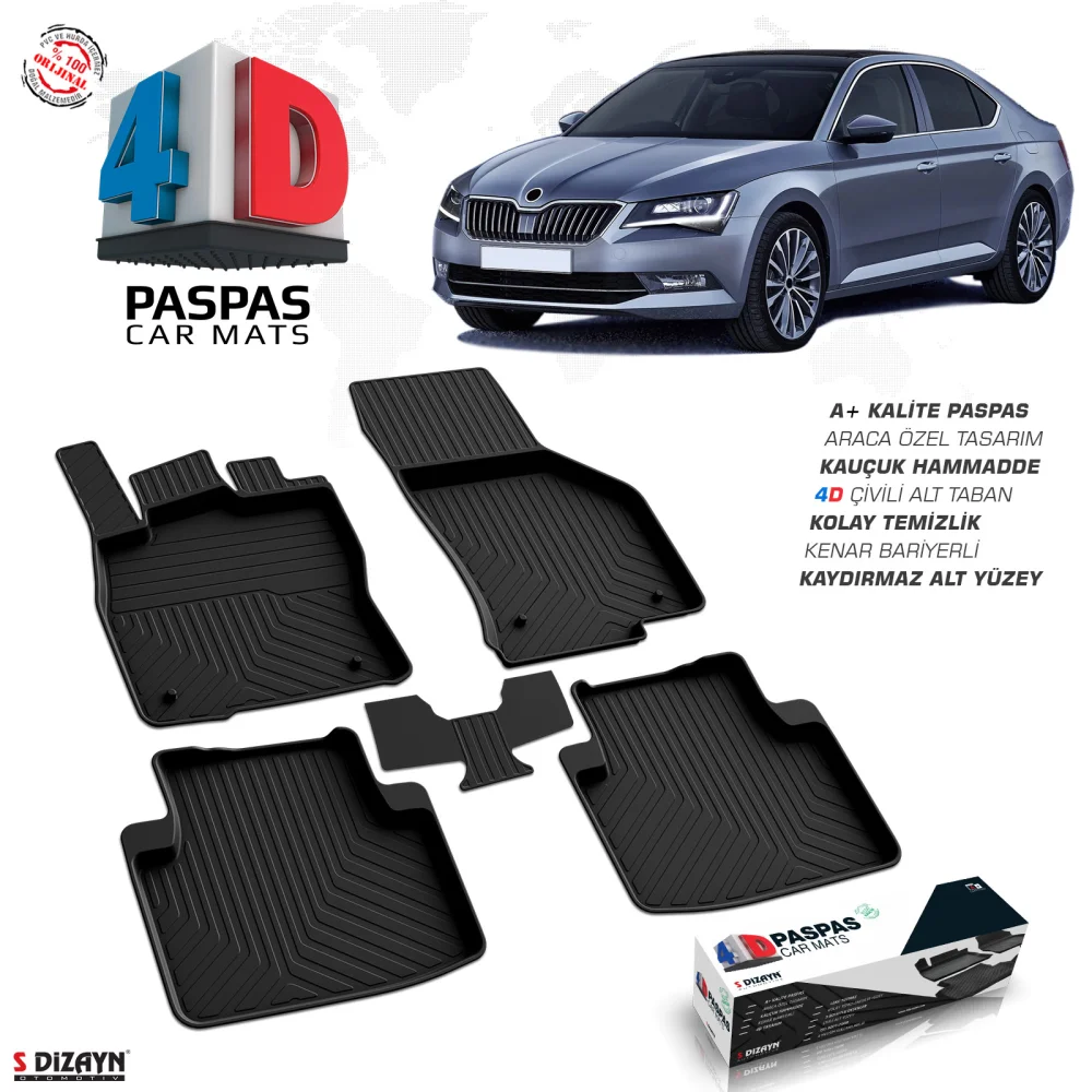 Drs Tuning Skoda Superb 4D Havuzlu Paspas 2015-2023 A+Kalite