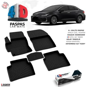 Drs Tuning Toyota Corolla 4D Havuzlu Paspas 2019 Üzeri A+Kalite