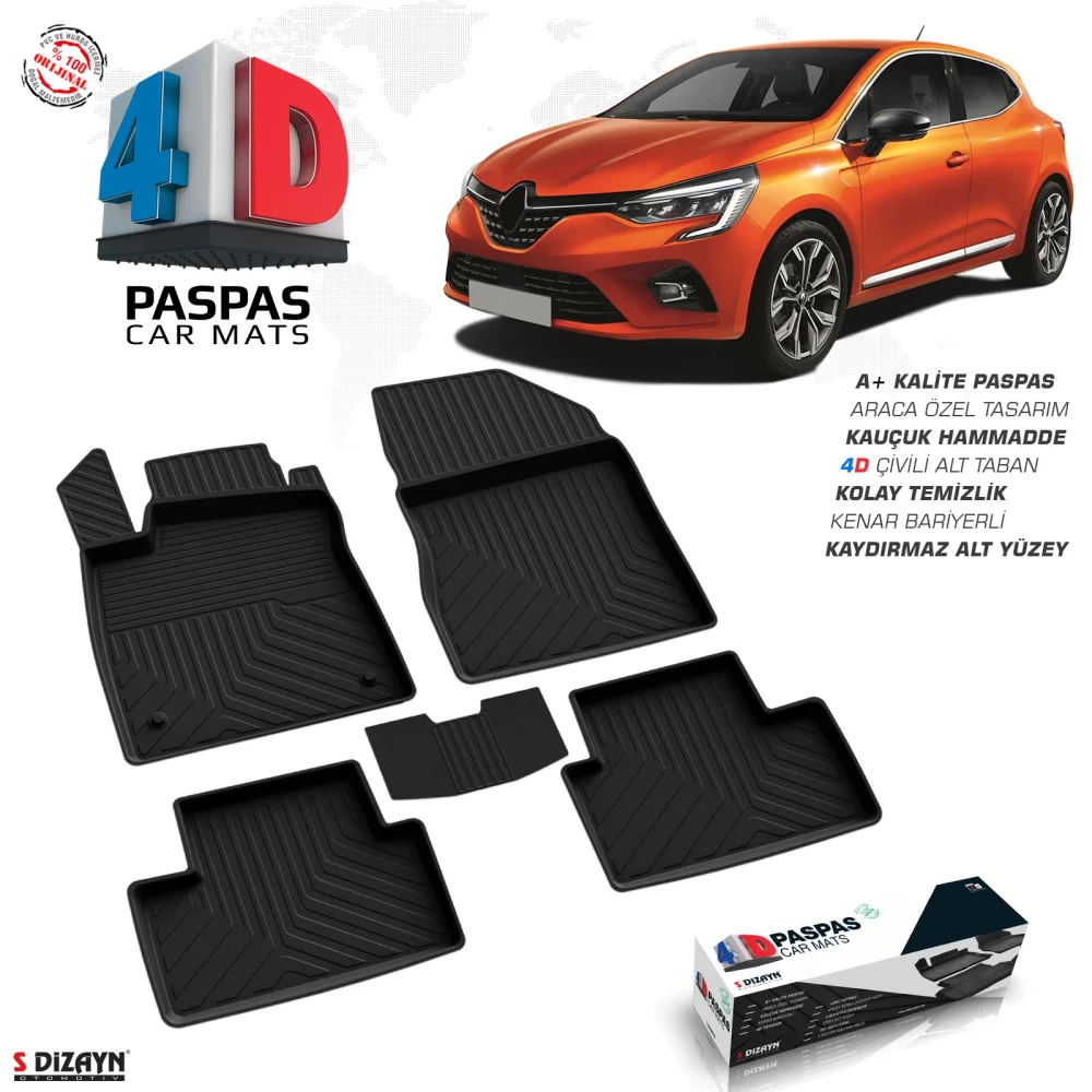 Drs Tuning Renault Clio 5 4D Havuzlu Paspas 2019-2026 A+Kalite
