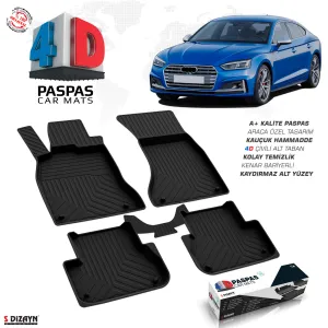Drs Tuning Audi A5 4D Havuzlu Paspas 2017 Ve Üzeri A+Kalite