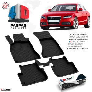 Drs Tuning Audi A4 4D Havuzlu Paspas 2008-2015 A+Kalite