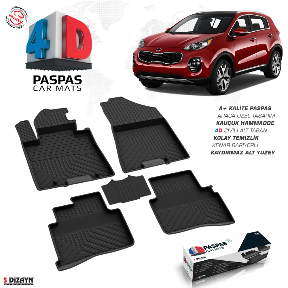 Drs Tuning Kia Sportage 4D Havuzlu Paspas 2016-2021 A+Kalite