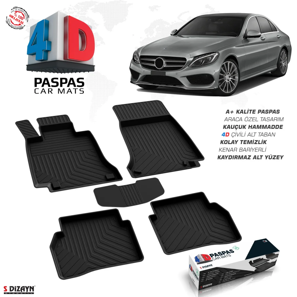 Drs Tuning Mercedes C Serisi W205 4D Havuzlu Paspas 2015-2020 A+ Kalite