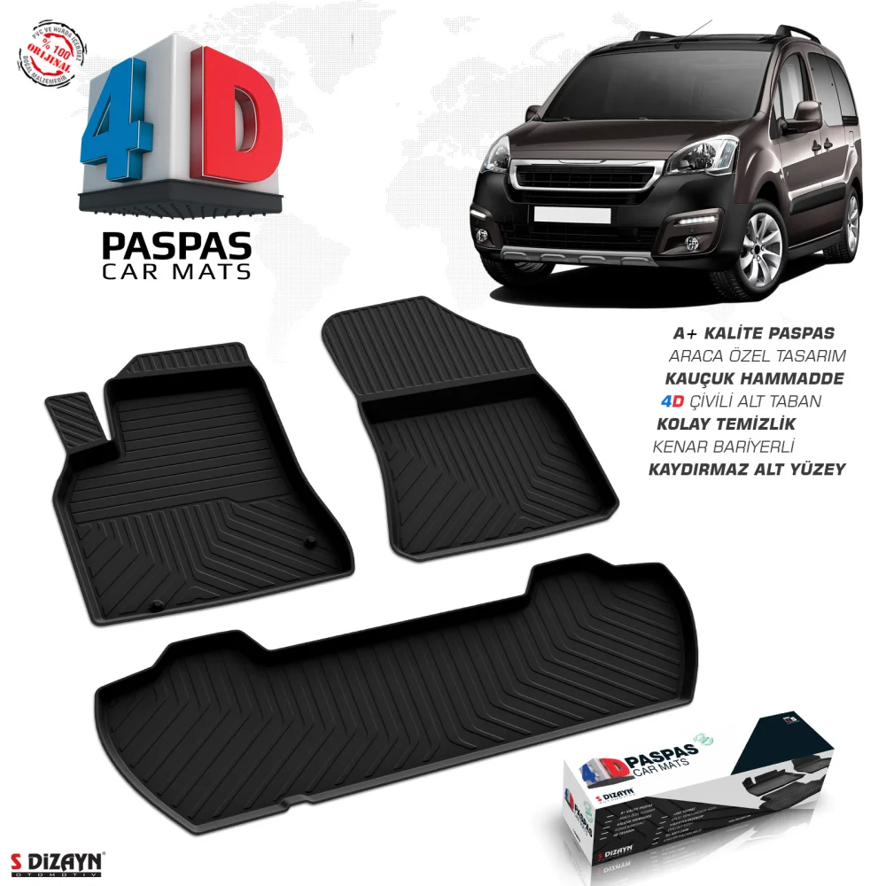 Drs Tuning Peugeot Partner Tepee 4D Havuzlu Paspas 2008-2018 110 HP A+Kalite