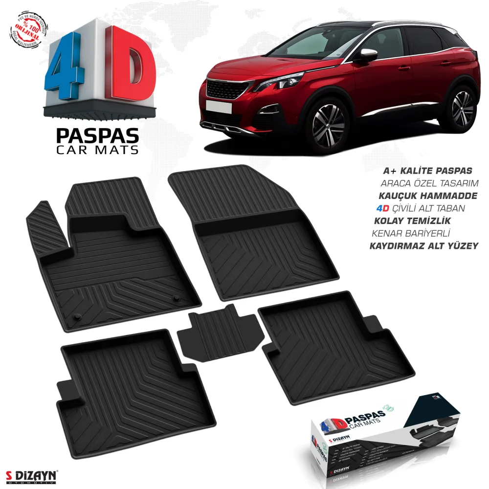 Drs Tuning Peugeot 3008 Active 4D Havuzlu Paspas 2016-2023