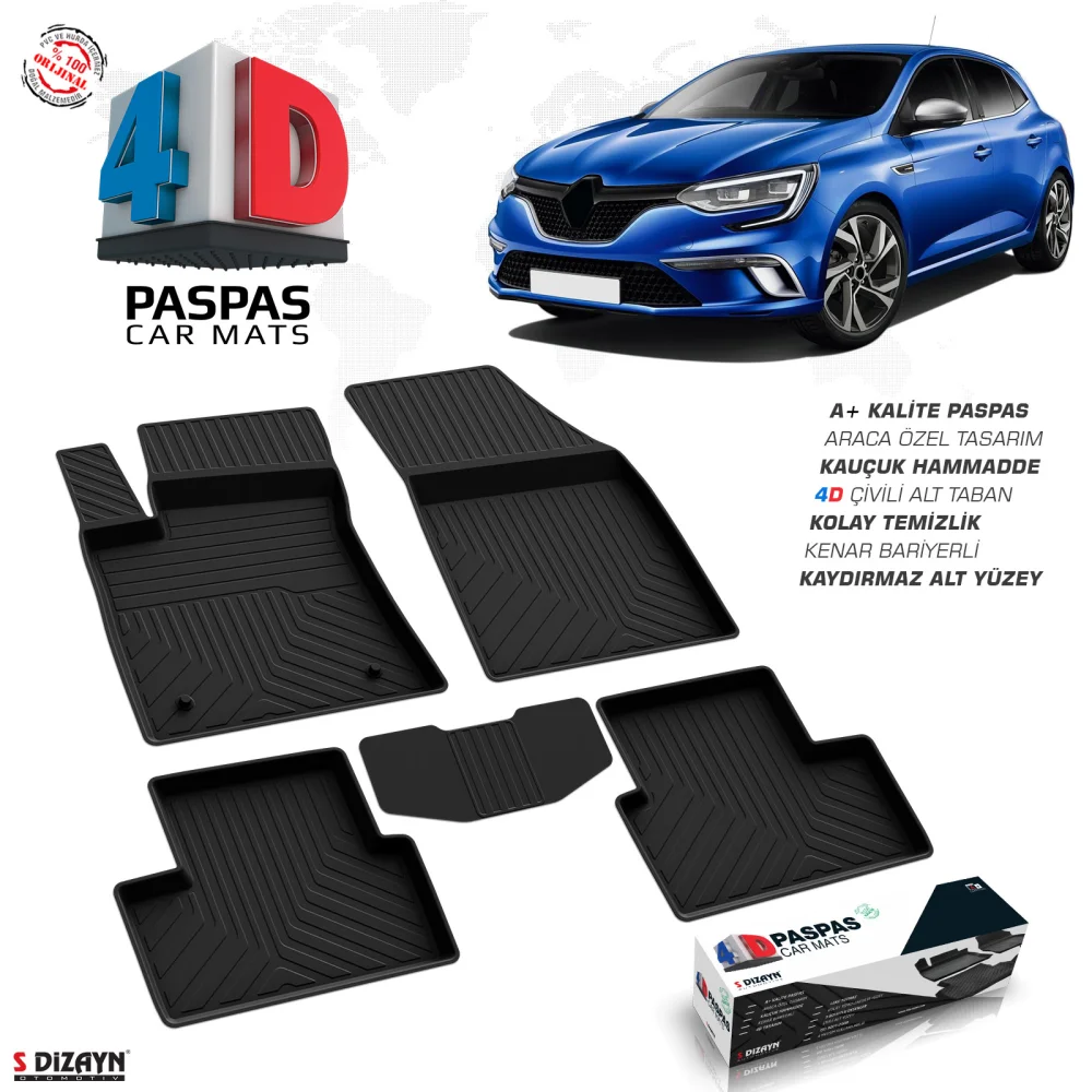 Drs Tuning Renault Megane 4 HB 4D Havuzlu Paspas 2016-2020 A+Kalite