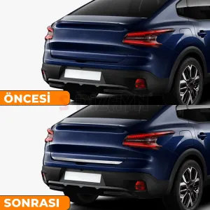 S-Dizayn Citroen C4X Krom Bagaj Alt Çıtası 2022 Üzeri A+ Kalite - Görsel 5
