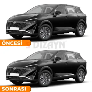 S-Dizayn Nissan Qashqai Krom Yan Kapı Çıtası 4 Prç 2021 Üzeri (Mat Krom) thumb 5