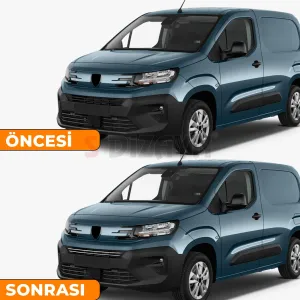 S-Dizayn Peugeot Partner Makyajlı Krom Ön Tampon Çıtası 2 Prç 2023 Üzeri A+ Kalite - Görsel 5