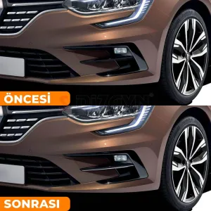S-Dizayn Renault Megane 4 Makyajlı Krom Sis Çıtası 2 Prç 2020 Üzeri A+ Kalite - Görsel 5