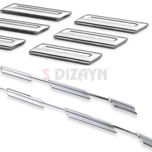 S-Dizayn Renault Taliant Krom Ön Panjur ve Tampon Çıta Seti Diamond Model 18 Prç. 2021 Üzeri A+ Kalite thumb 4