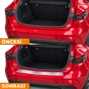 S-Dizayn Renault Clio 6 Krom Arka Tampon Eşiği (Mat Krom) 2026 Üzeri A+ Kalite - Görsel 5