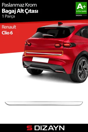 S-Dizayn Renault Clio 6 Krom Bagaj Alt Çıtası 2025 Üzeri A+ Kalite