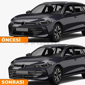 Volkswagen Passat B9 Sw Krom Ön Tampon Çıtası 9 Prç. 2024 Üzeri A+ Kalite - Görsel 5