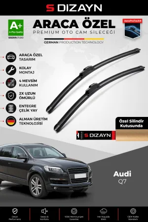 S-Dizayn Audi Q7 Ön Cam Silecek Seti 2005-2015 Premium Araca Özel 65-65 Cm  A+ Kalite